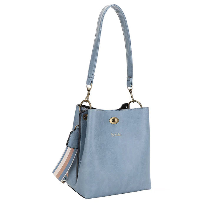 Liz Soto Lola Premium vegan leather Bucket Bag-StrongSuitcases.com