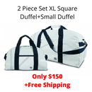 SailorBags 2 Piece Set XL Square Duffel+ Small Duffel 1 Day/ 2 Day Duffel Set