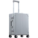 Aleon 21" Carry-On with Suiter Aluminum Hardside Luggage (Platinum) Silver Free Shipping - Strong Suitcases-Vegan Luggage