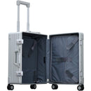 Aleon 21" Carry-On with Suiter Aluminum Hardside Luggage (Platinum) Silver Free Shipping - Strong Suitcases-Vegan Luggage