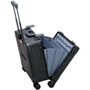 Aleon 17" Deluxe Rolling Wheeled Aluminum Hardside Business Briefcase Free Shipping - Strong Suitcases-Vegan Luggage