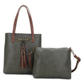Liz Soto Jane Premium vegan leather tote bag 2 bags in 1 Horsebit