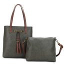 Liz Soto Jane Premium vegan leather tote bag 2 bags in 1 Horsebit