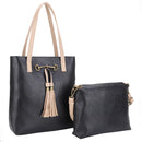Liz Soto Jane Premium vegan leather tote bag 2 bags in 1 Horsebit