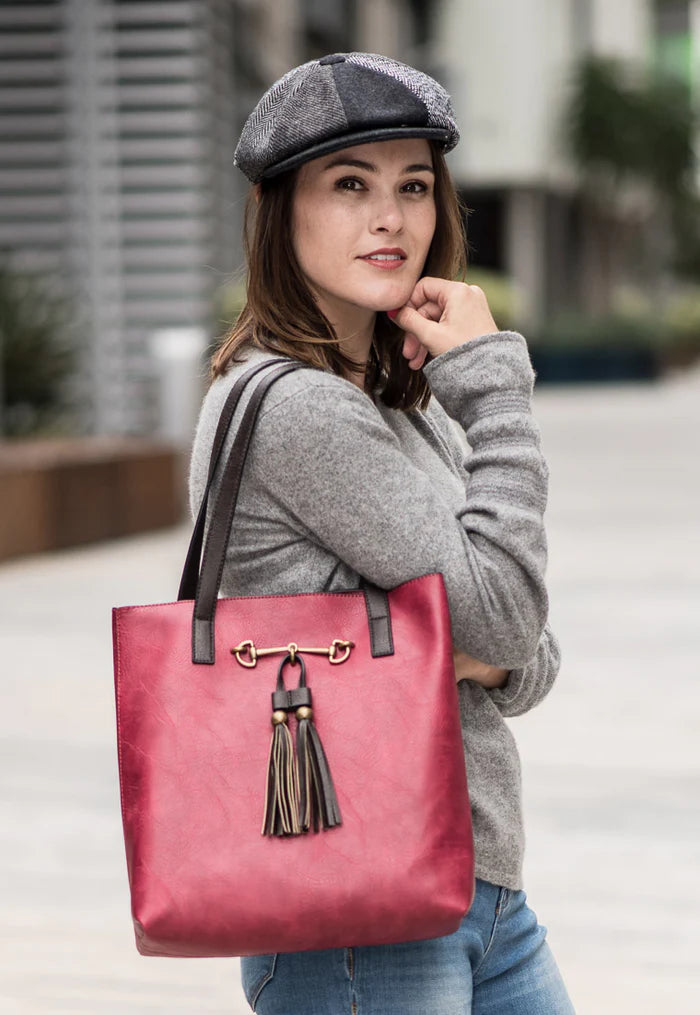 Liz Soto Jane Premium vegan leather tote bag 2 bags in 1 Horsebit