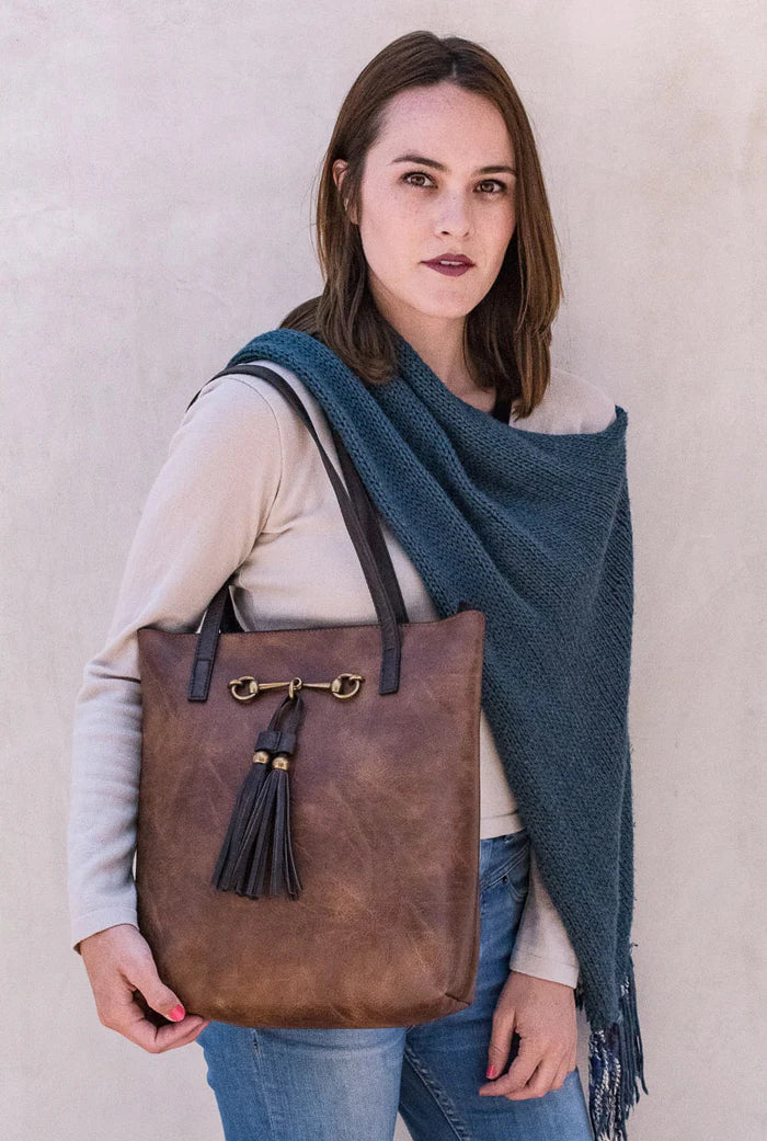 Liz Soto Jane Premium vegan leather tote bag 2 bags in 1 Horsebit