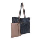 Liz Soto Julie Premium vegan leather Reversible Tote Bag +Wristlet