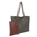 Liz Soto Julie Premium vegan leather Reversible Tote Bag +Wristlet