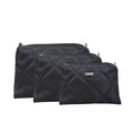 Hadaki Vegan 3 Piece Set Travel Quilted Zip Carry All Pod