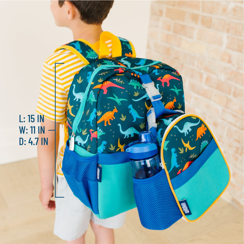 Wildkin Vegan Clip-in Lunch Box+Pack It All 15" Backpack Set