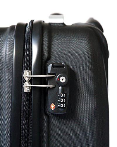 NorthPak Stockholm 2 Piece Black  20’’ and 24’’ luggage Spinner Set - Strong Suitcases-Vegan Luggage
