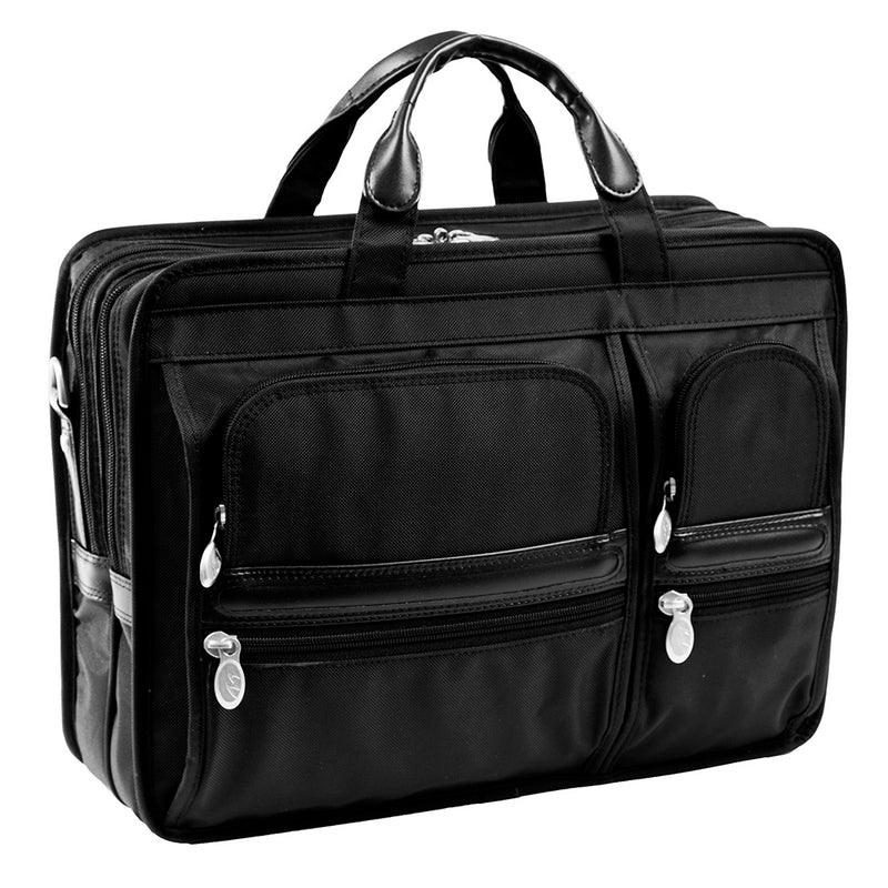 McKlein Hubbard 15" Nylon Double Compartment Laptop Briefcase