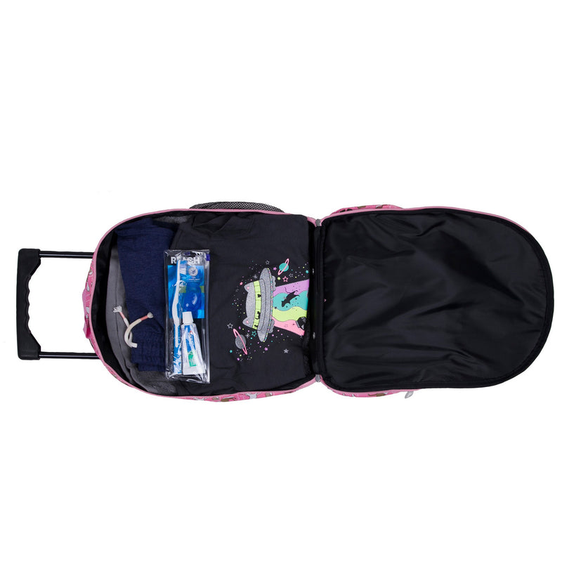 Wildkin Kids Rolling Luggage Under-seat Carry-on 16" Age: 3-10 - Strong Suitcases-Vegan Luggage