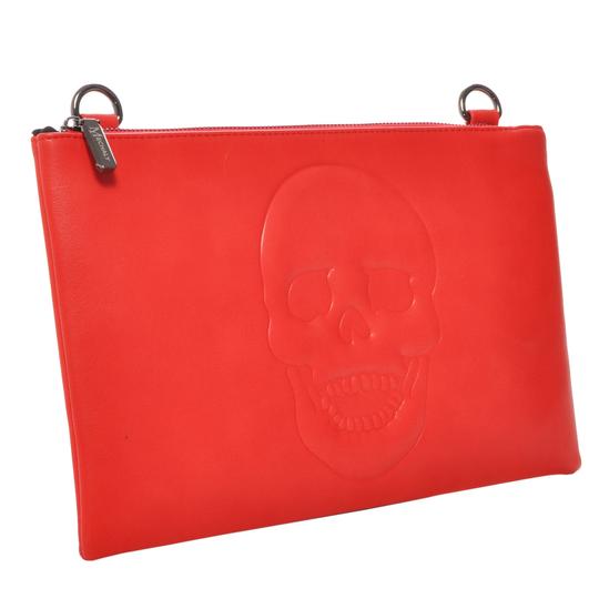 Mechaly Women's Skully Vegan Leather Skull Clutch Crossbody Handbag