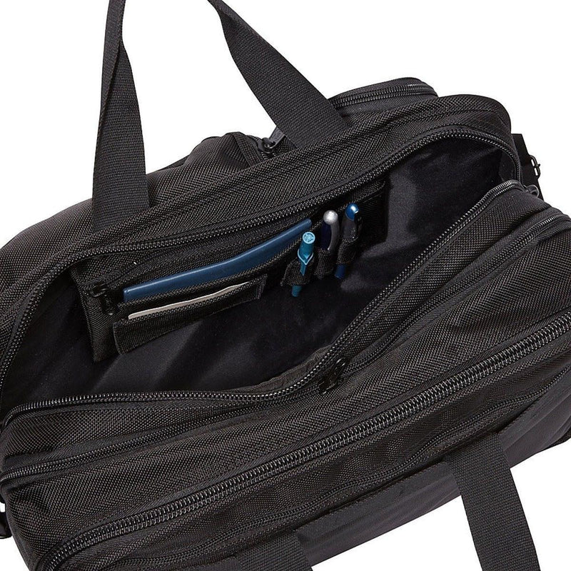 A. Saks Expandable Ballistic Nylon Durable Organizer Briefcase - Strong Suitcases-Vegan Luggage