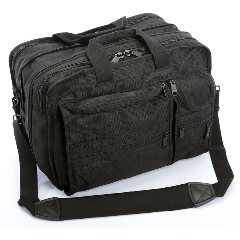 A. Saks Expandable Ballistic Nylon Durable Organizer Briefcase - Strong Suitcases-Vegan Luggage