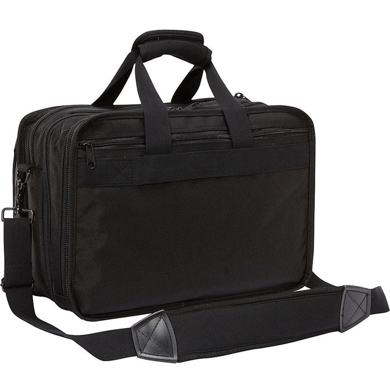 A. Saks Expandable Ballistic Nylon Durable Organizer Briefcase - Strong Suitcases-Vegan Luggage