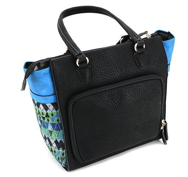Cameleon Aztecs Vegan Leather Versatile Handbag Clutch Crossbody With CCW Compartment - Strong Suitcases-Vegan Luggage