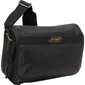 A. Saks Vegan Expandable Messenger Bag