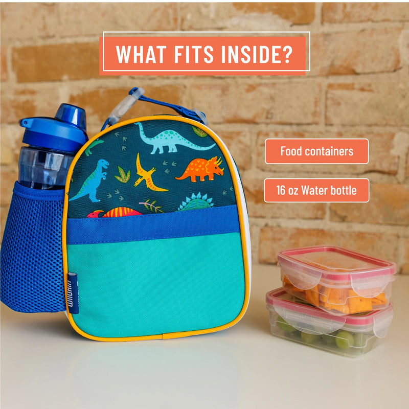 Wildkin Kids Insulated Clip-in Lunch Box for Boys & Girls, BPA-Free, Clips  in to Pack-it-all Backpack (Monster Green)